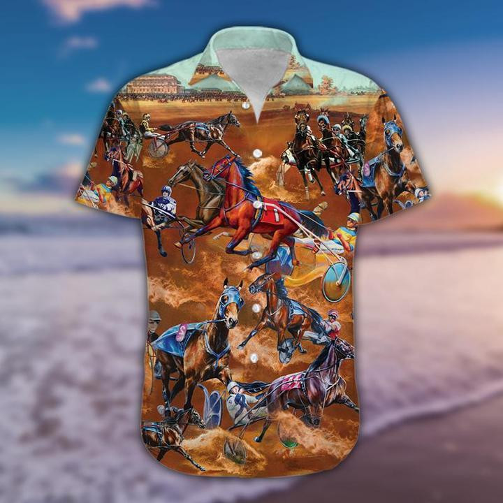 Harness Racing Life Is Better At The Races Hawaiian Shirt  Unisex  Adult  Hw3555