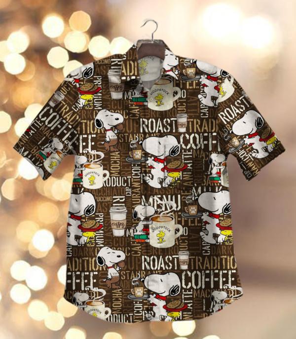 Hawaii Shirt –  Snoopy Coffee Ad Hawaiian Shirt-Zx11772