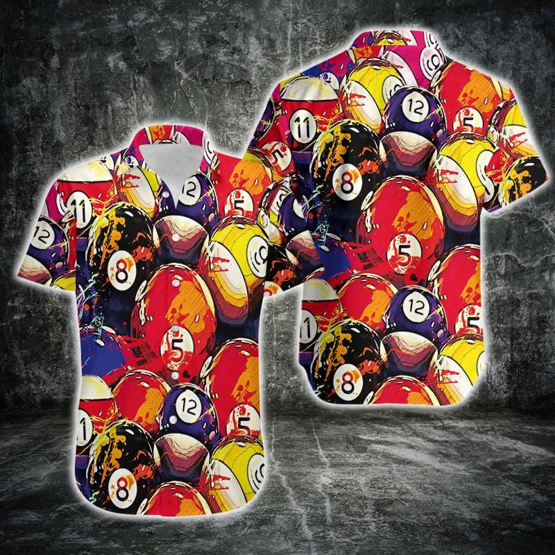 Hawaiian Aloha Shirts Amazing Pool Billiard 1004Dh