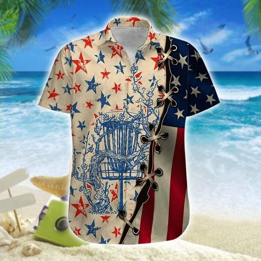 Hawaiian Aloha Shirts American Disc Golf Stars