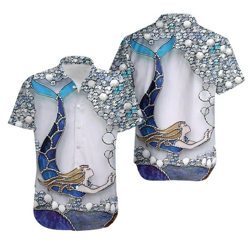 Hawaiian Aloha Shirts Beautiful Mermaid 210521V