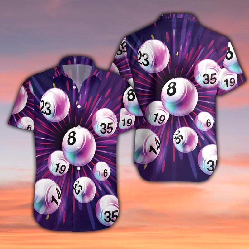 Hawaiian Aloha Shirts Bowling Purple Exploding 260421L