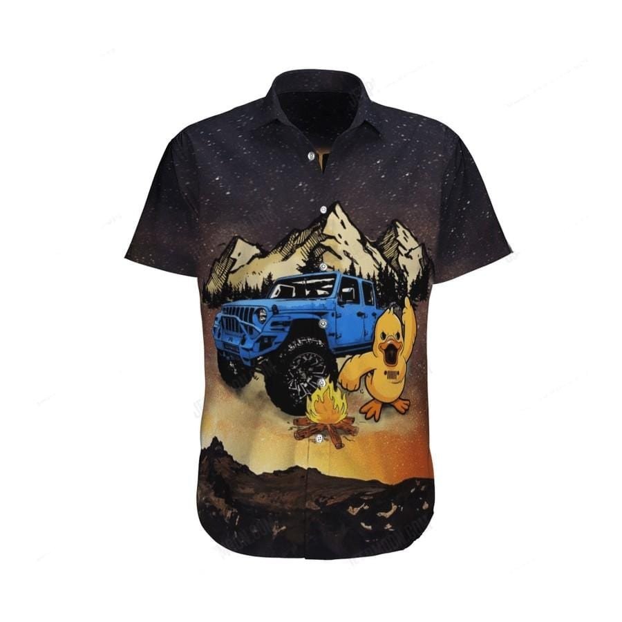 Hawaiian Aloha Shirts Jeep Duck I Like Fourplay