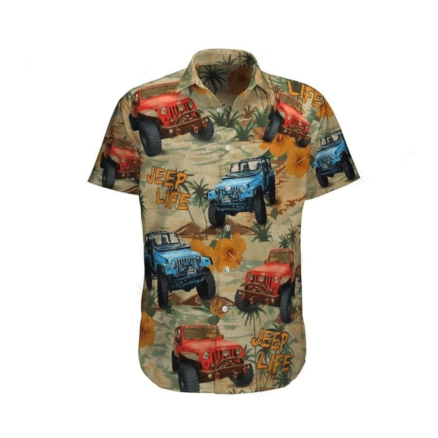 Hawaiian Aloha Shirts Jeep Life Island