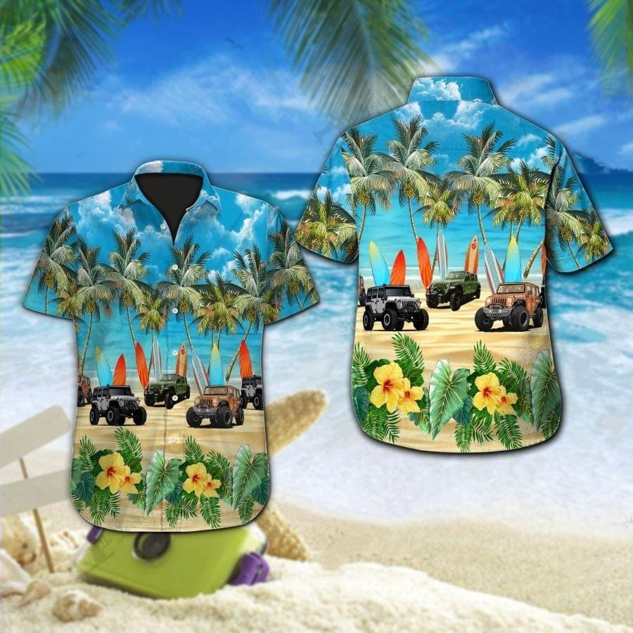 Hawaiian Aloha Shirts Jeep On The Trip