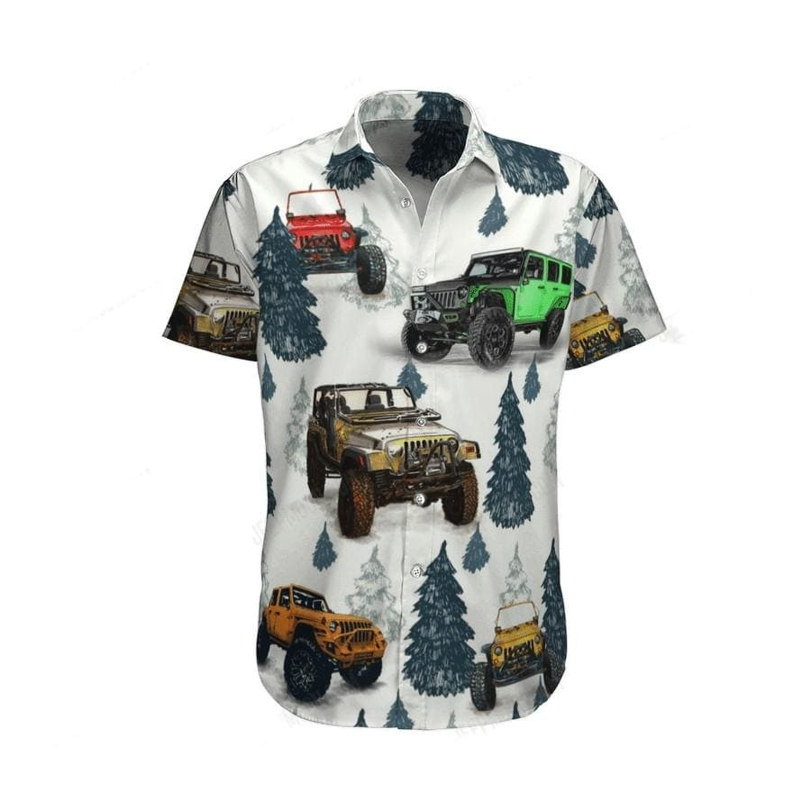 Hawaiian Aloha Shirts Jeep Pine