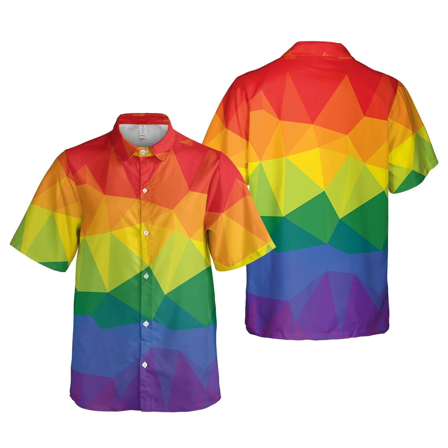 Hawaiian Aloha Shirts Lgbt Polygon Pattern