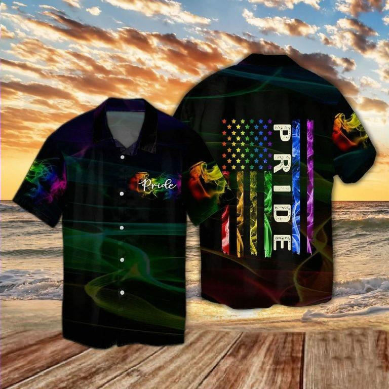 Hawaiian Aloha Shirts Lgbt Pride Flag