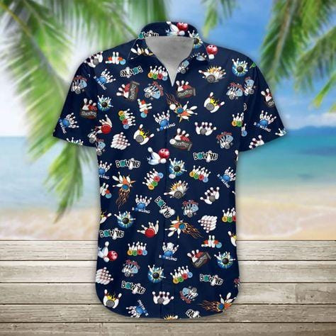 Hawaiian Aloha Shirts Love Bowling