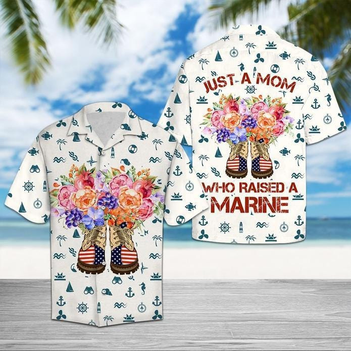Hawaiian Aloha Shirts Marine Mom