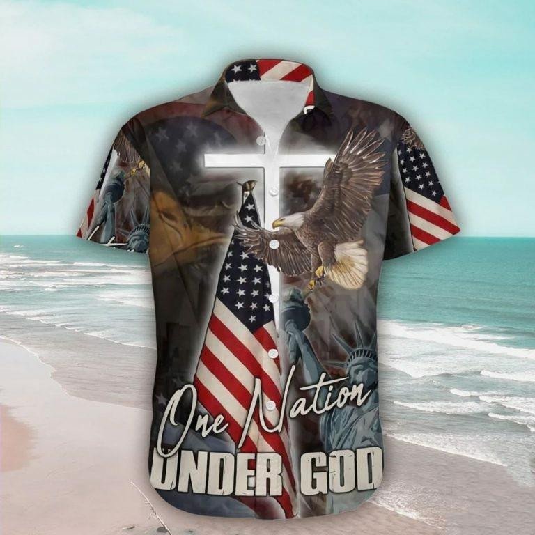 Hawaiian Aloha Shirts One Nation Under God