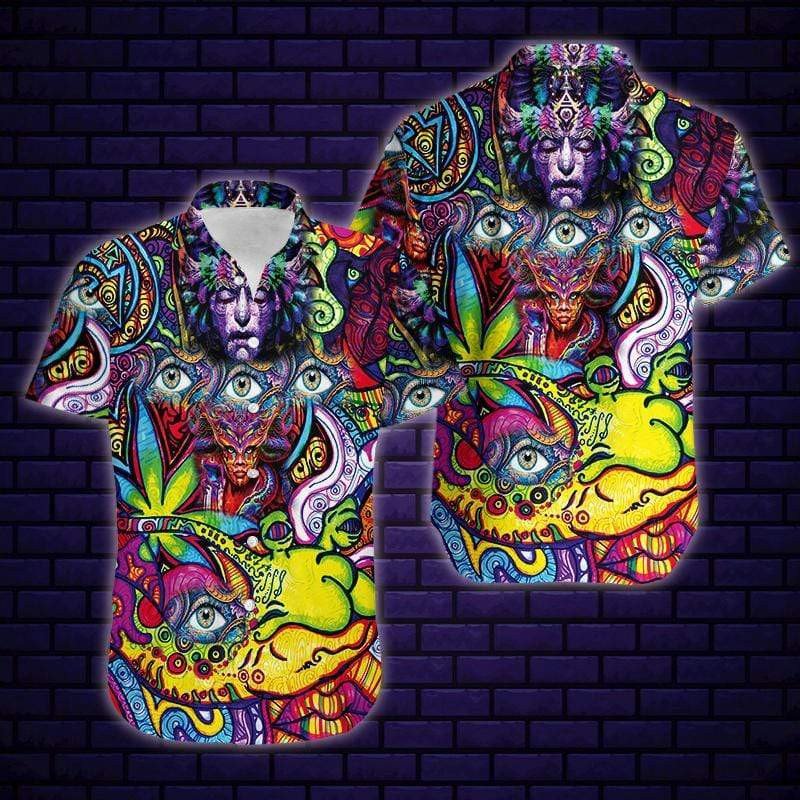 Hippie Eyes Art Color Hawaiian Shirt Unisex Adult Hw3732