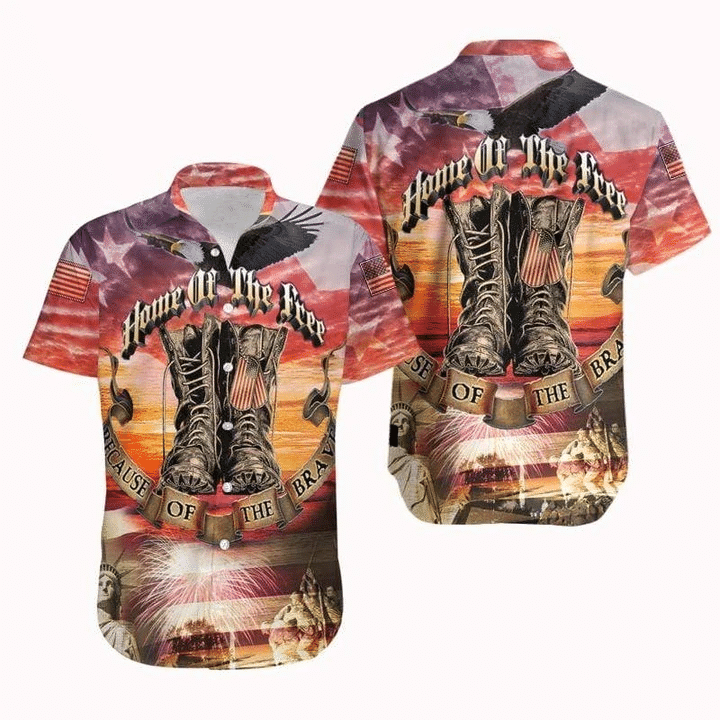 Home Of The Free Hawaiian Shirt  Unisex  Adult  Hw3332