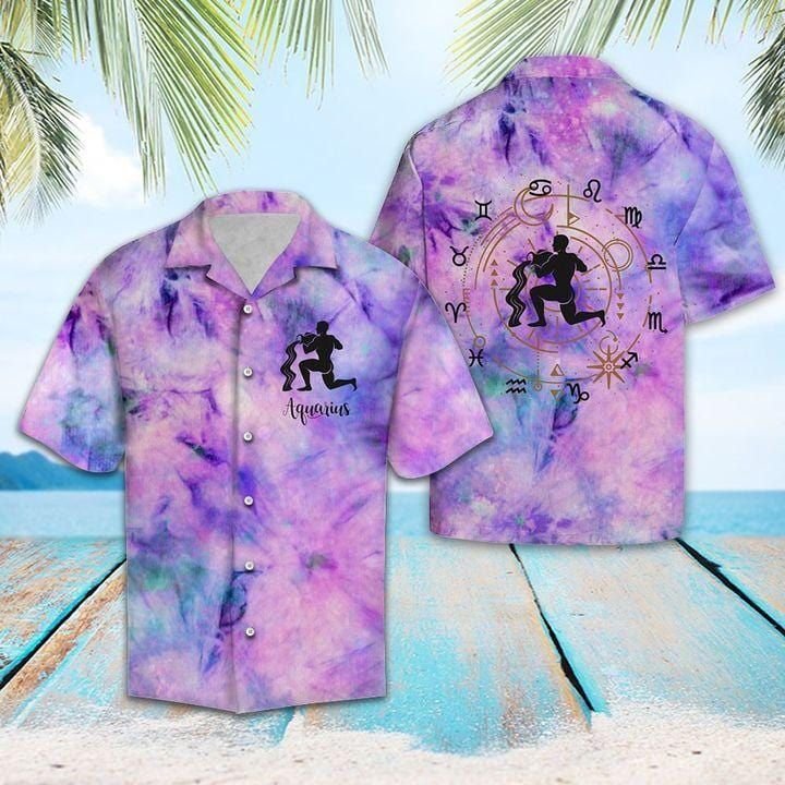 Horoscope Aquarius Lover Custom Zodiac Hawaiian Shirt Dh