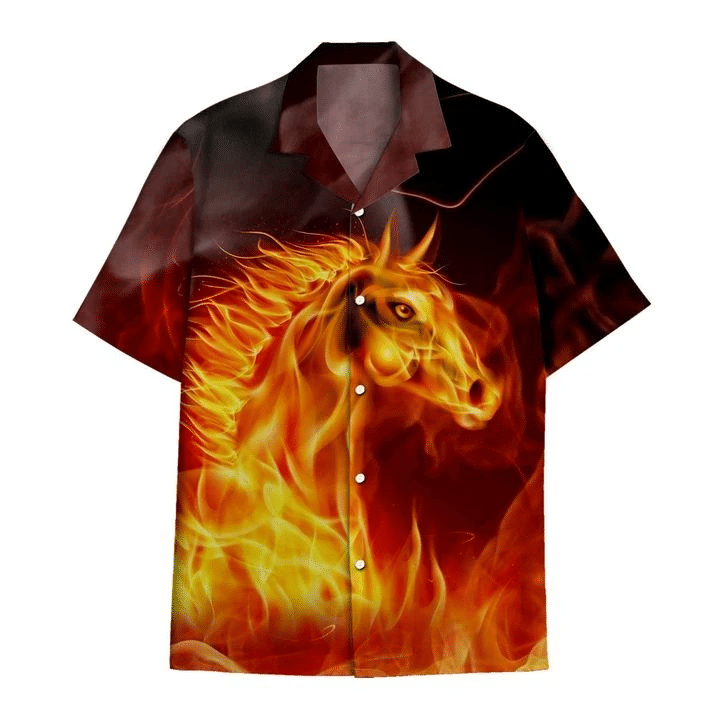 Horse Fire Hawaiian Shirt  Unisex  Adult  Hw5761