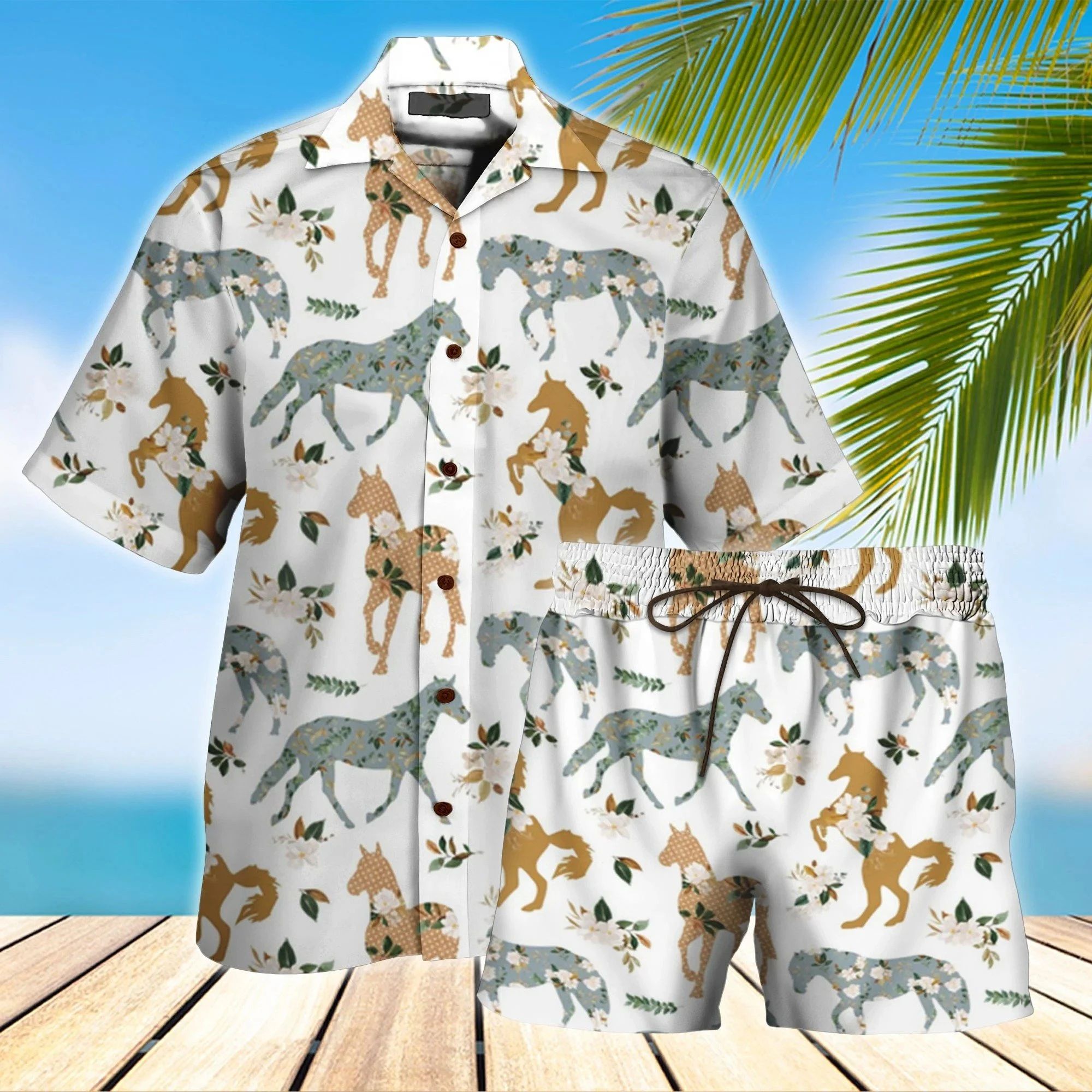 Horse Hawaiian Shirt Set  Unisex  Hs1078