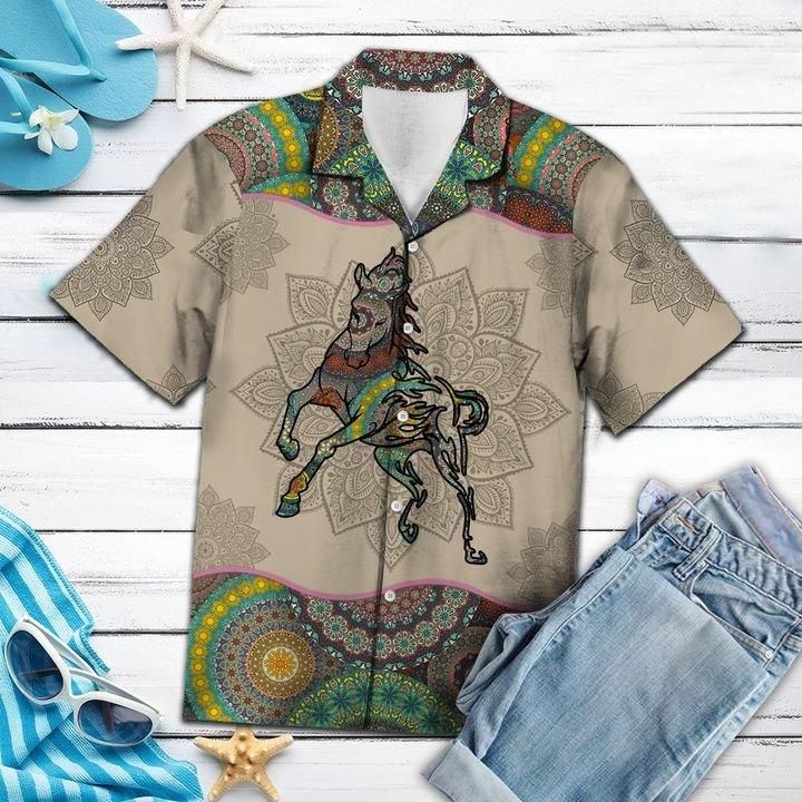 Horse Mandala Hawaiian Shirt  Unisex  Adult  Hw1239