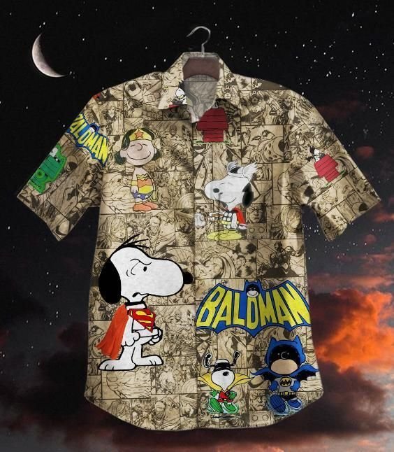 Hot Dc Comic Hero Snoopy Dog For Man And Women Print Short Sleeve Hawaiian Shirt Y97