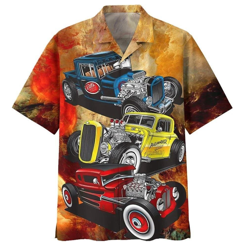 Hot Rod Hawaiian Shirt Unisex Adult Hw5815