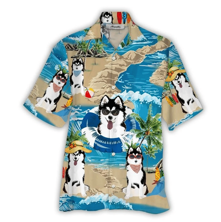 Husky Hawaiian Shirt  Unisex  Adult  Hw5724