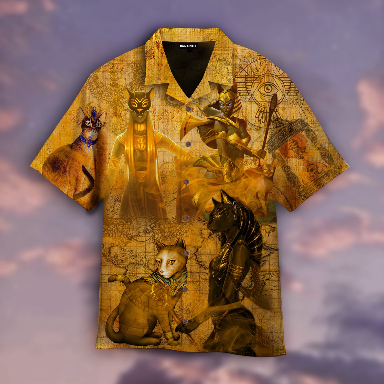 I Love The Myths Of Ancient Egyptian Cat Hawaiian Shirt  For Men _amp Women  Adult  Wt1533