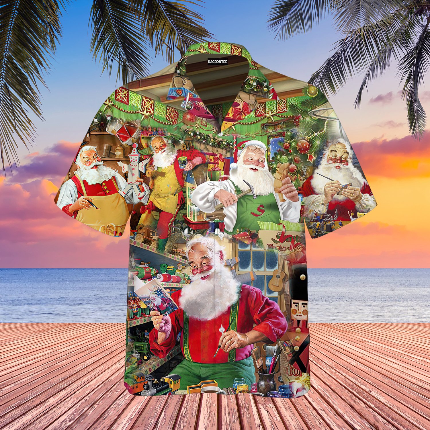 I Turn Wood Into Things Santa Claus Christmas Hawaiian Shirt For Men _amp Women Adult Wt1019