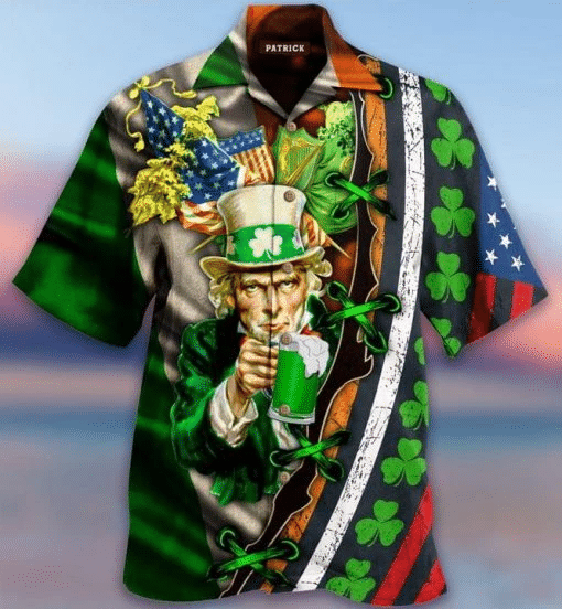 I Want You To Drink Beer Saint Patricks Day Hawaiian Shirt  Unisex  Adult  Hw2464