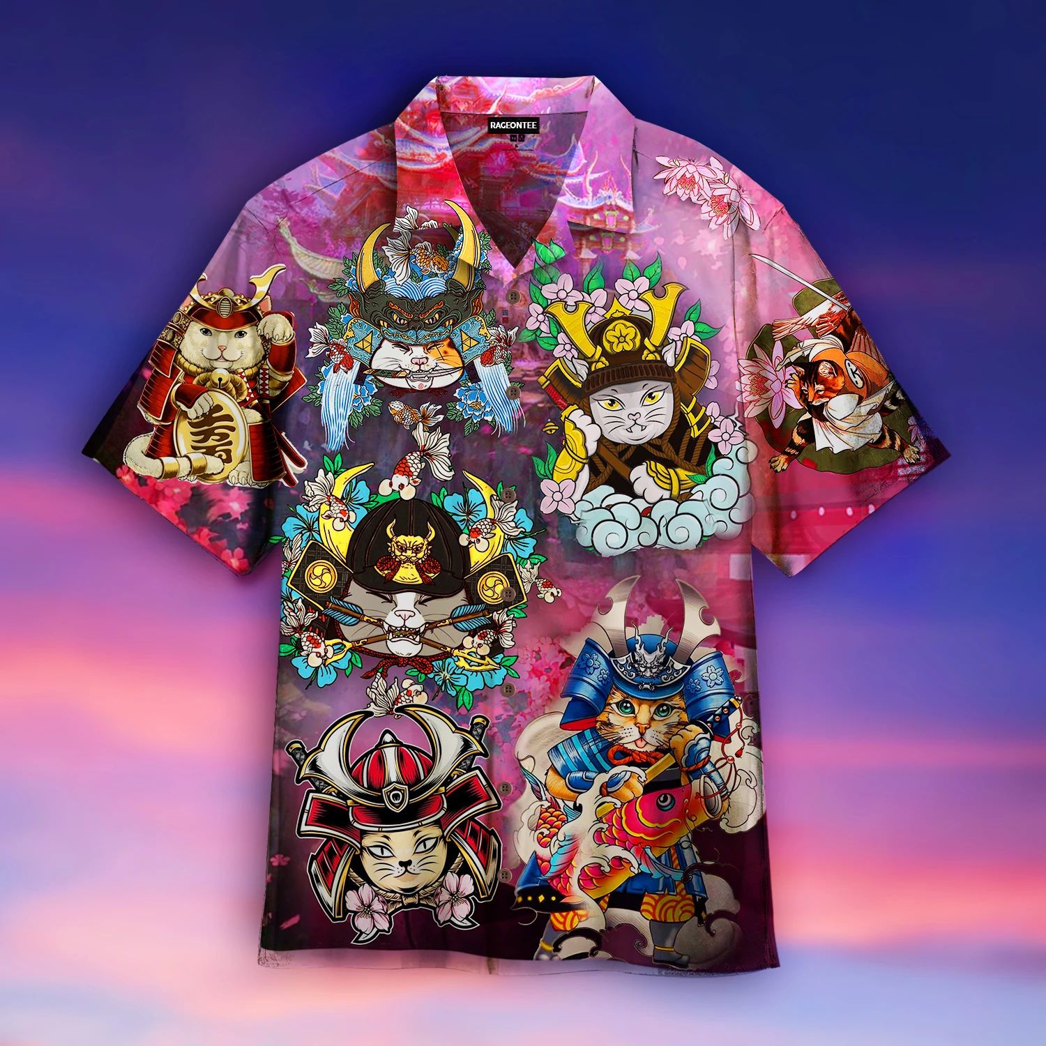 I Will Become A Samurai Cats Hawaiian Shirt  Unisex  Adult  Hw4668