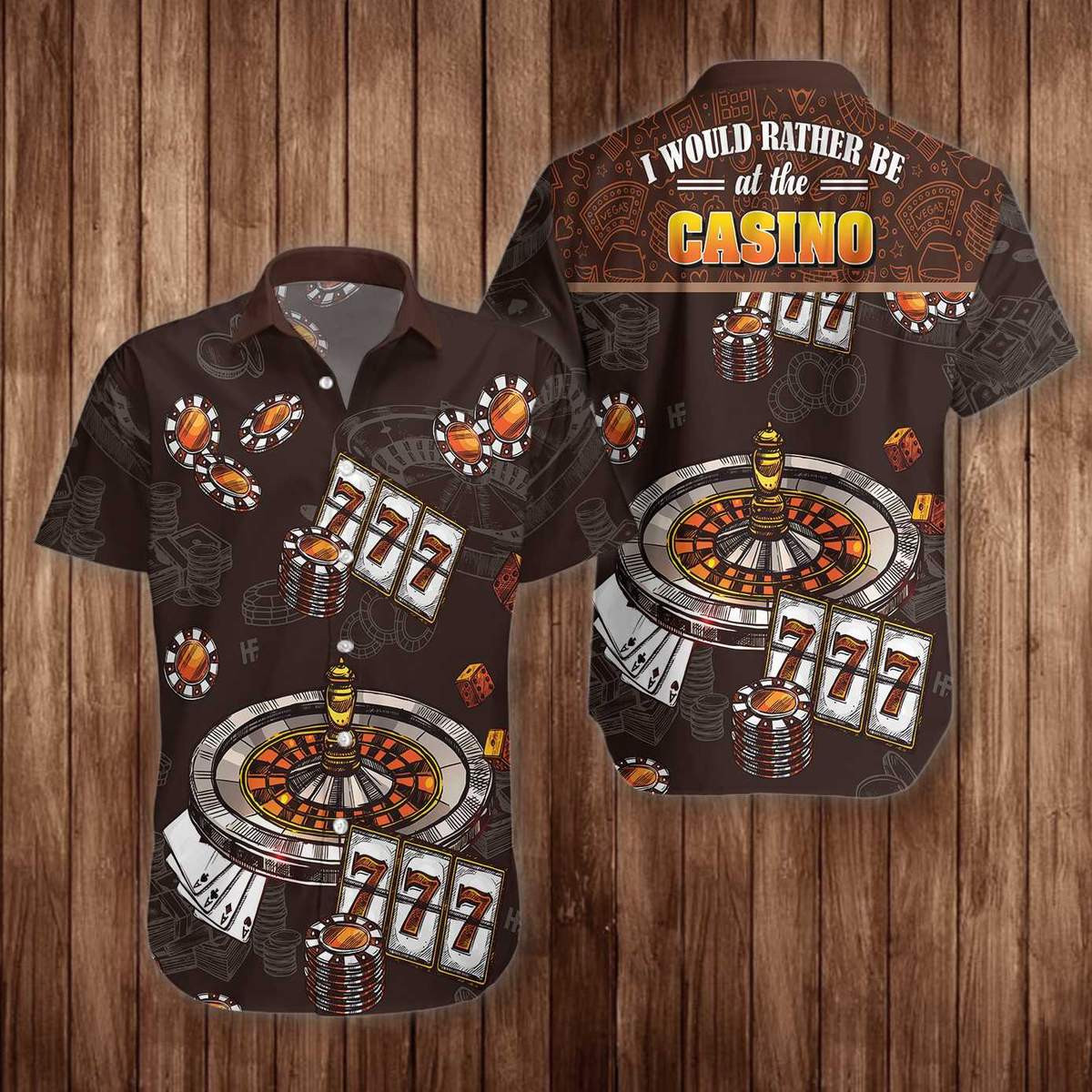 I Would Rather Be At The Casino Hawaiian Shirt Unisex Adult Hw5328