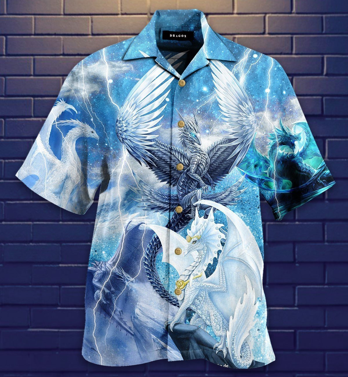 Icy Dragons Hawaiian Shirt  Unisex  Adult  Hw2787