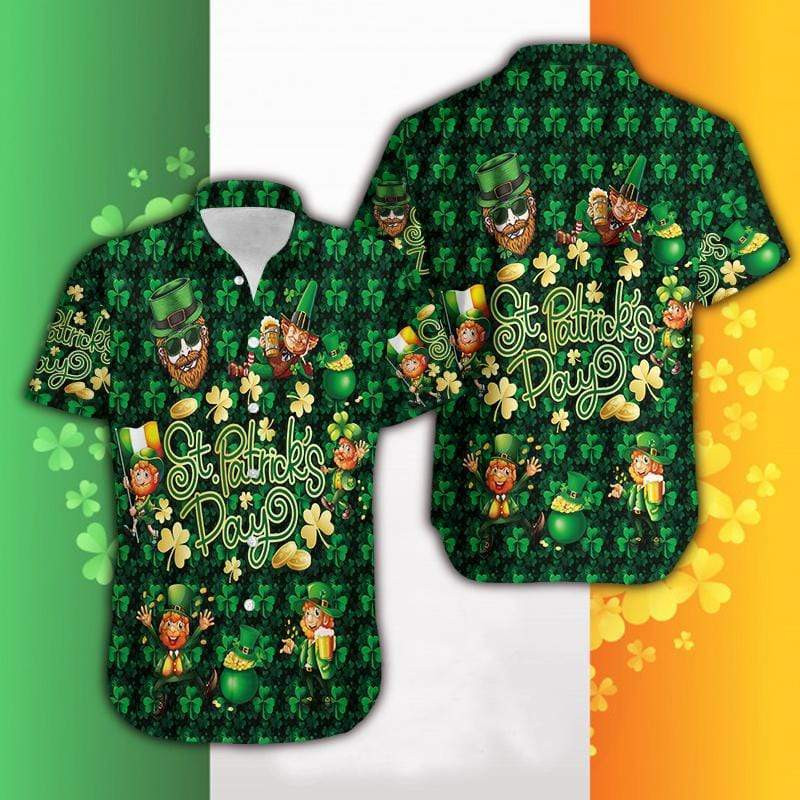 Irish Saint Patricks Day Hawaiian Shirt  Unisex  Adult  Hw2225