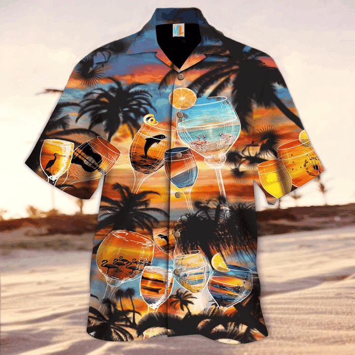 Its Time For Wine Hawaiian Shirt  Unisex  Adult  Hw3982
