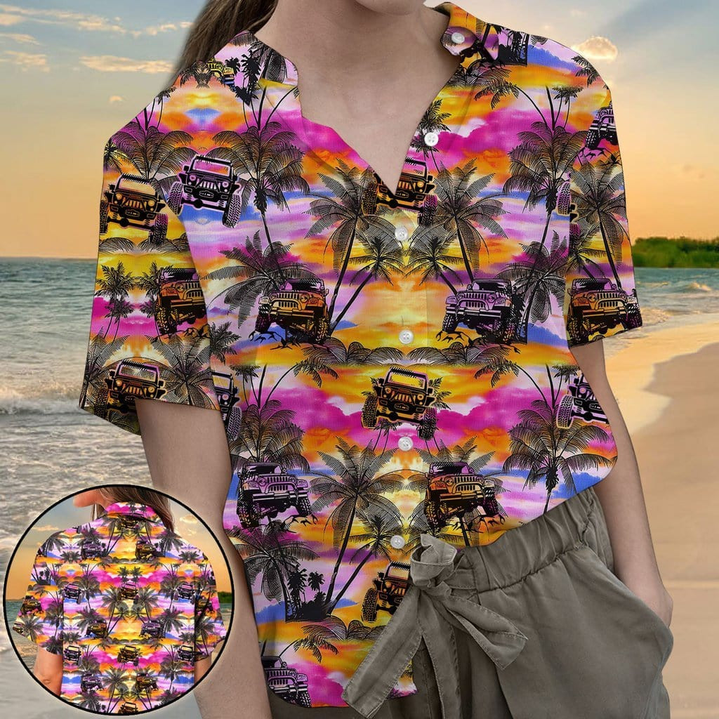 Jeep Beach Colorful Unisex Hawaiian Shirts Kv