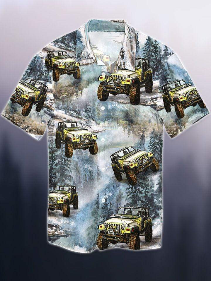 Jeep In The Forest Hawaiian Shirt  Unisex  Adult  Hw5240