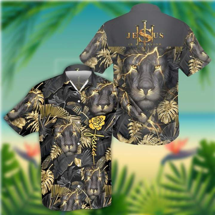 Jesus And Lion Aloha Hawaiian Shirt  Unisex  Adult  Hw3548