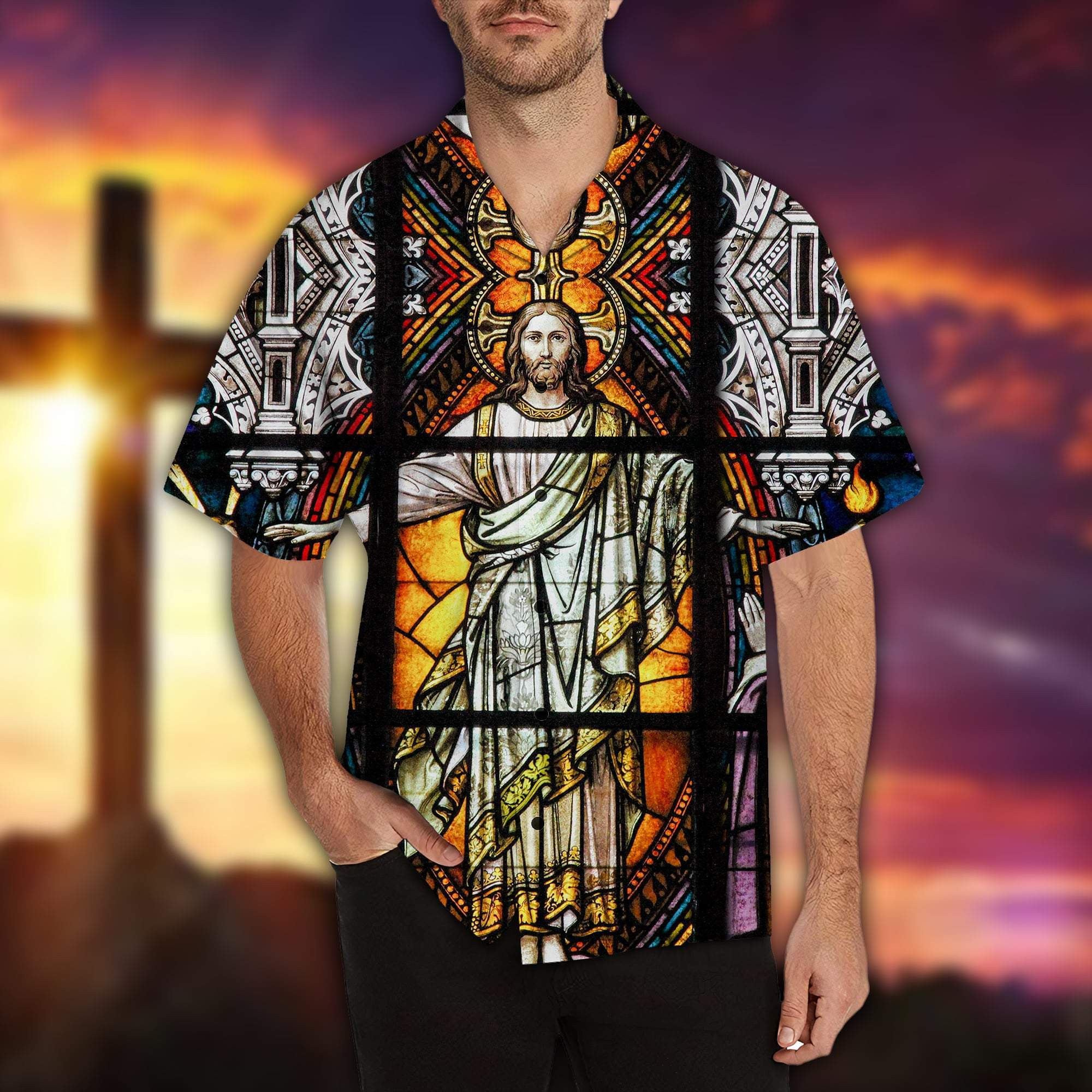 Jesus Hawaiian Shirt  Unisex  Adult  Hw2771