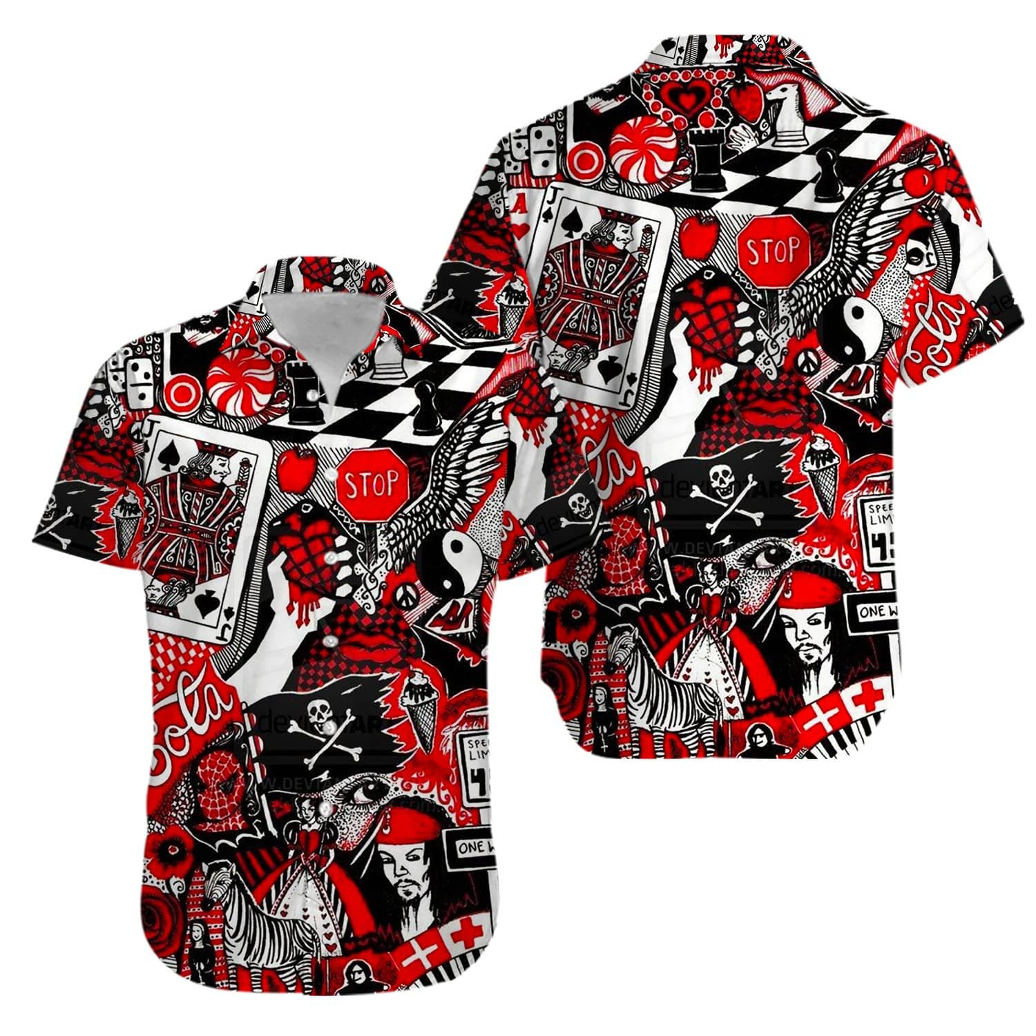 Joker Poker Hawaiian Aloha Shirts Kv