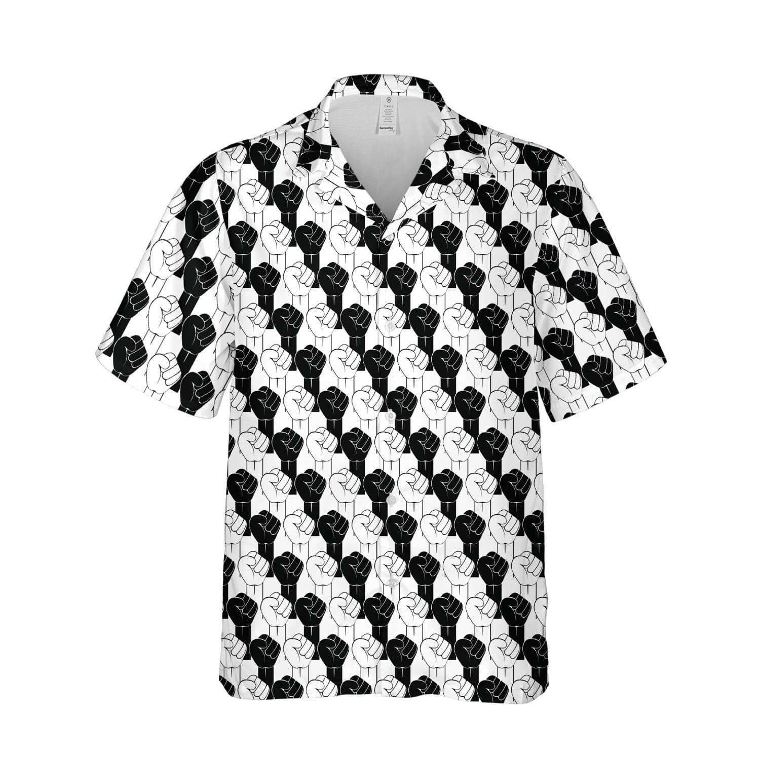Juneteenth Bw Black Pride Hand Pattern Unisex Hawaiian Shirts