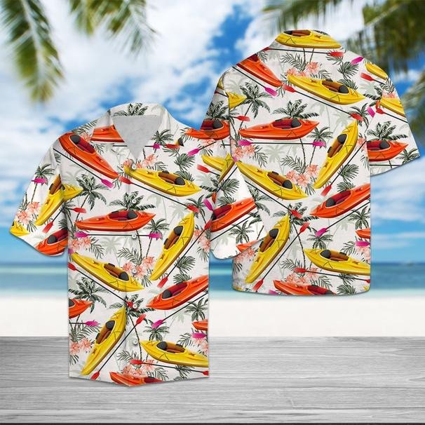 Kayak Tropical Vintage Hawaiian Shirt  Unisex  Adult  Hw5506