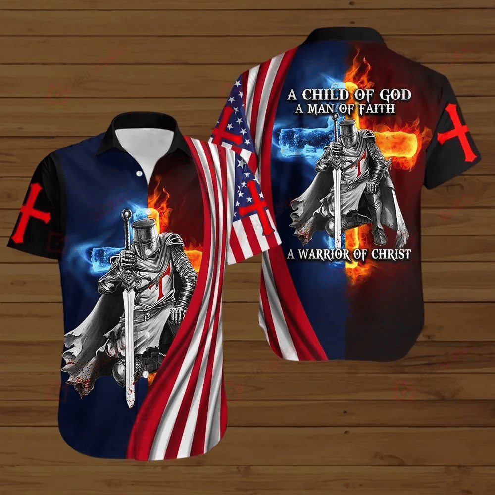 Knight Templar Hawaiian Shirt  Unisex  Adult  Hw1688