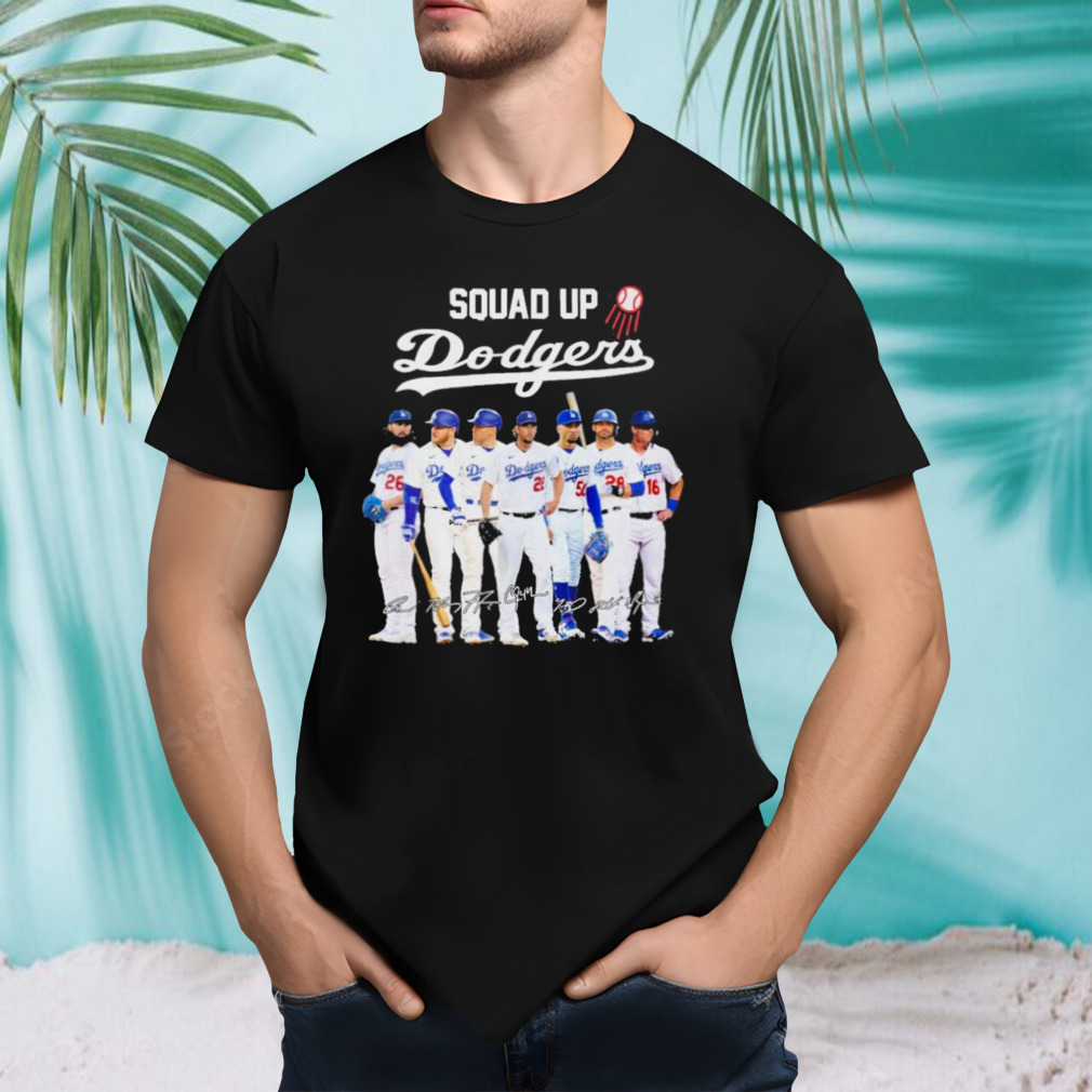 Squadd Up Los Angeles Dodgers 2023 Signatures shirt