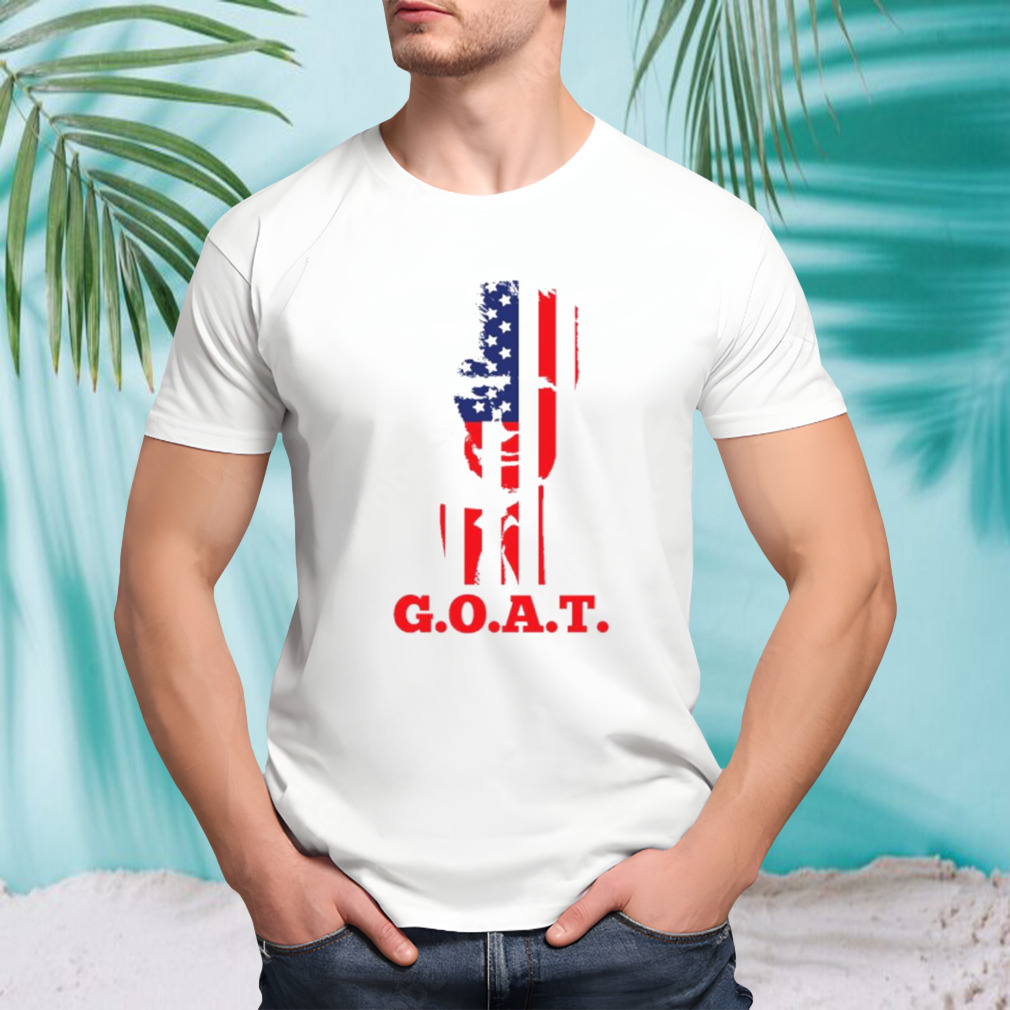 Trump USA Flag GOAT shirt