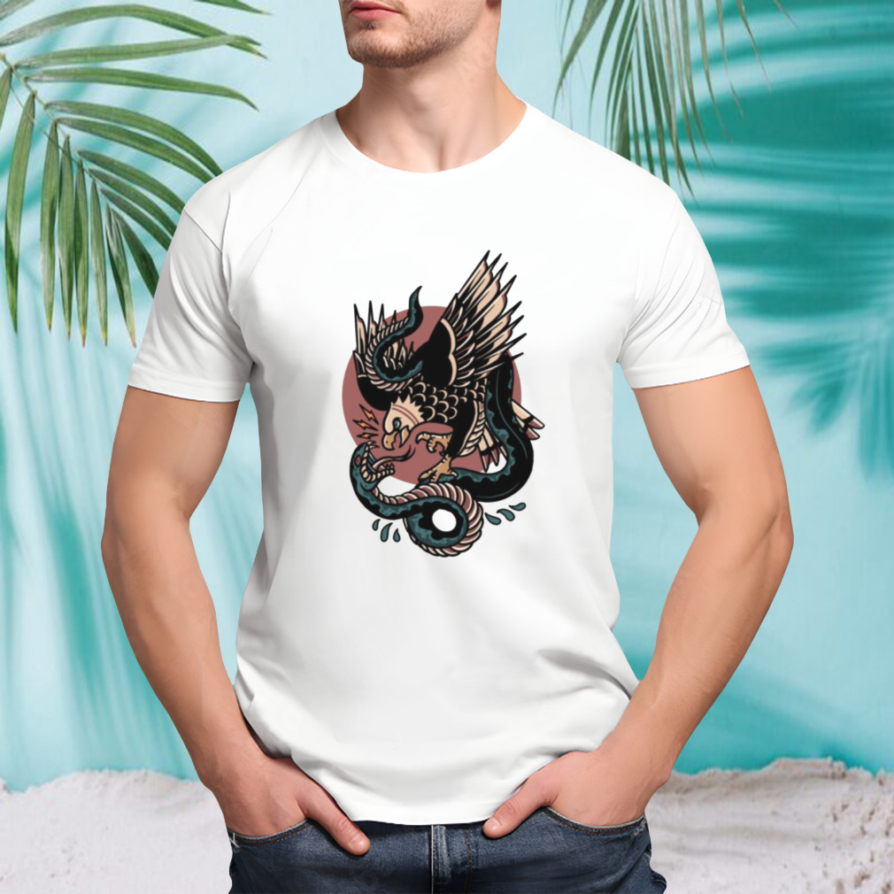 Eagle Versus Snake Traditional Tattoo Halloween shirt