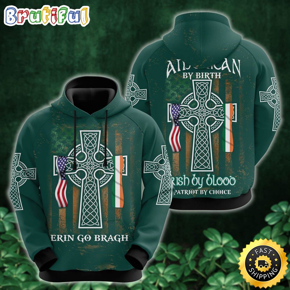 American By Birth Celtic Cross Knot 3D All Over Print Shirt