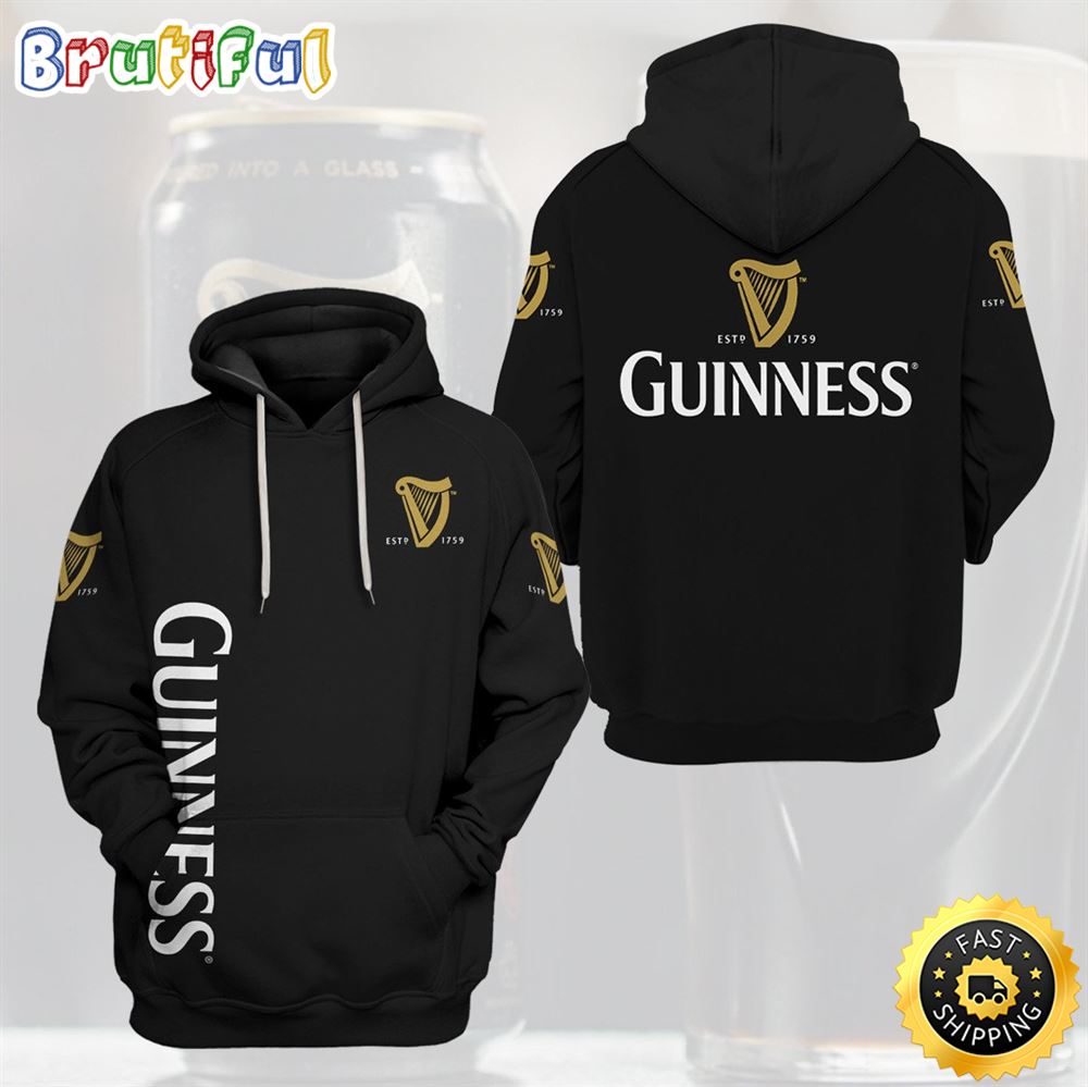 Beer Hoodie Guinness Beer Black 3d Print Hoodie Awesome Beer