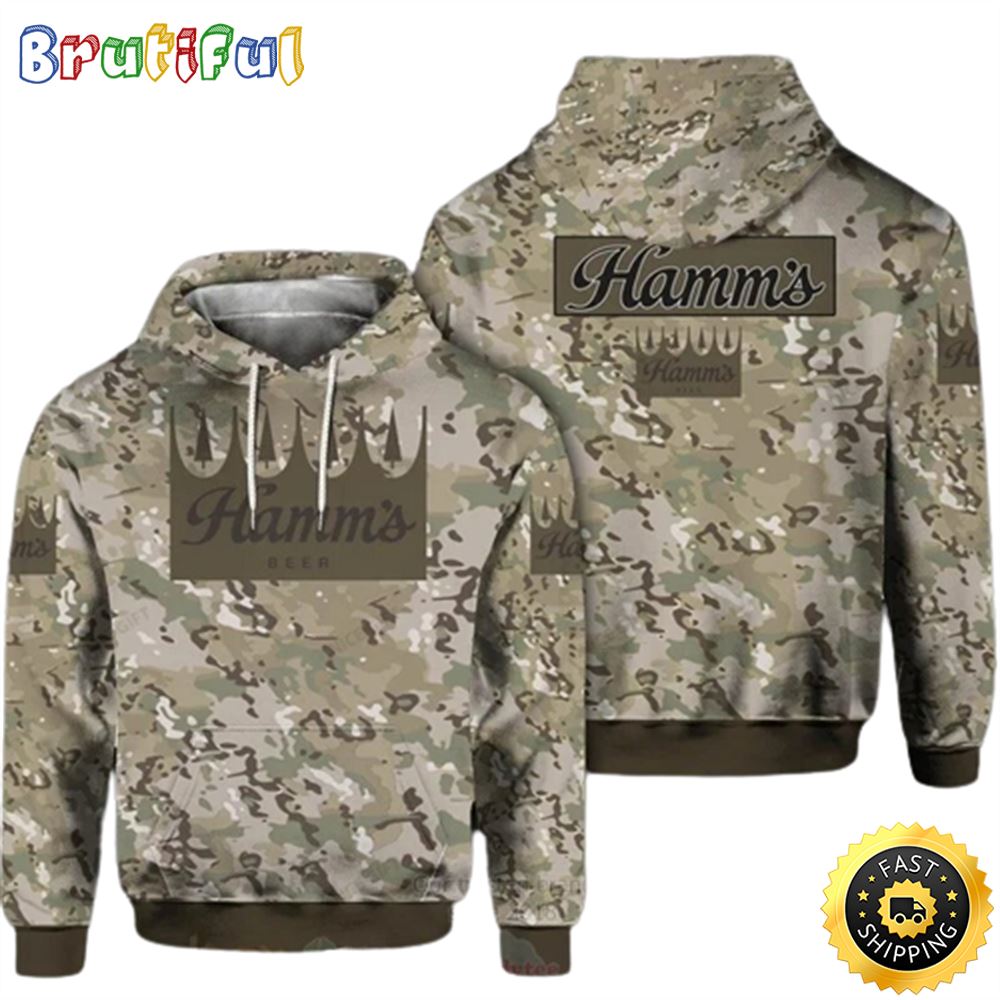 Beer Hoodie Hamm Is Beer Camouflages Army Green Hoodie Awesome Beer