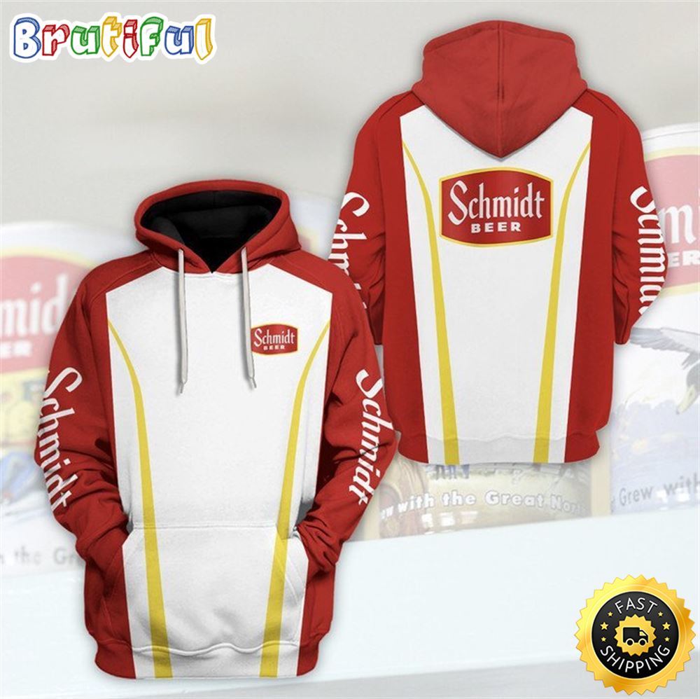 Beer Hoodie Schmidt Beer Red White Hoodie Amazing Beer