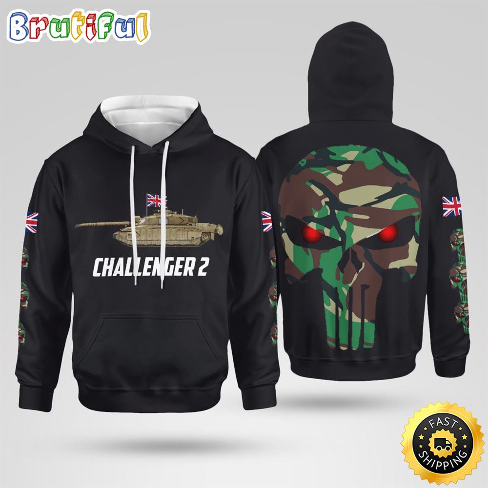 British Army Challenger 2 Hoodie 3D