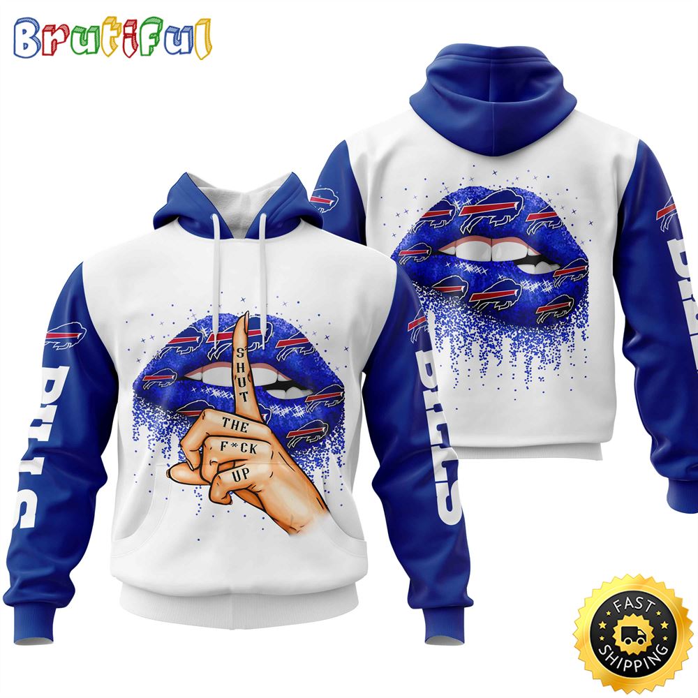 Buffalo Bills All Over Print Lips 3D Hoodie Show Your Team Spirit