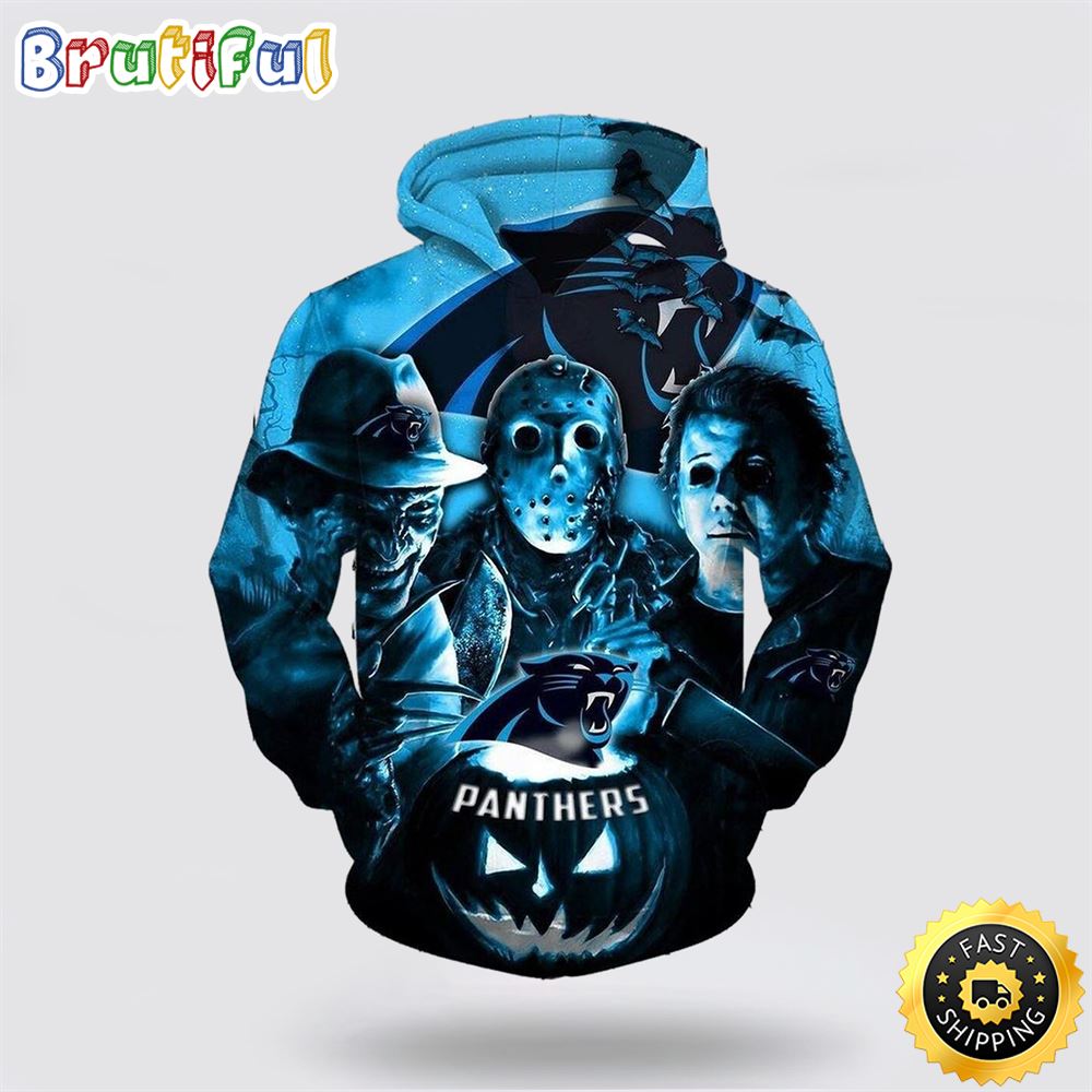 Carolina Panthers Halloween Horror Night 3D Hoodie 3D Sweatshirt